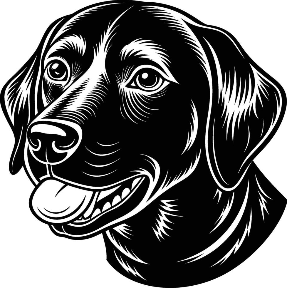 labrador retriever dog silhouette design,isolated on white background. vector