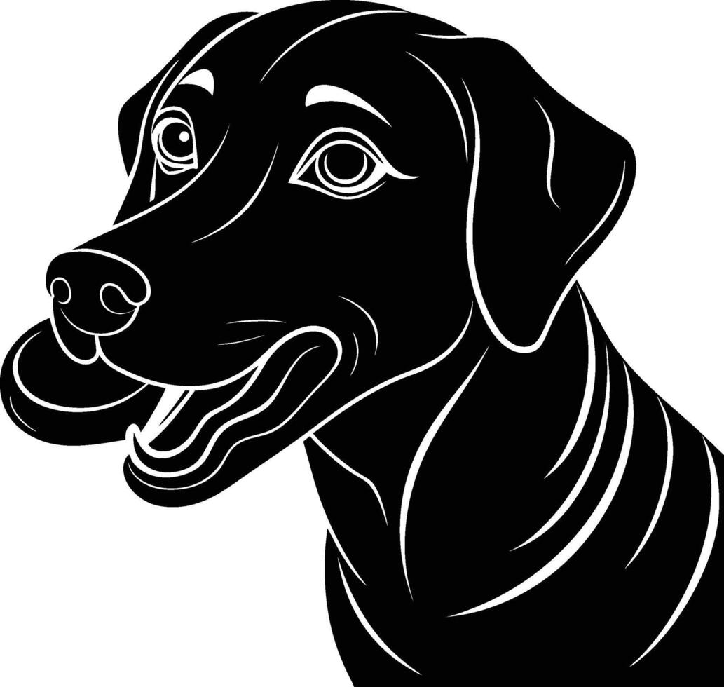 labrador retriever dog silhouette design,isolated on white background. vector