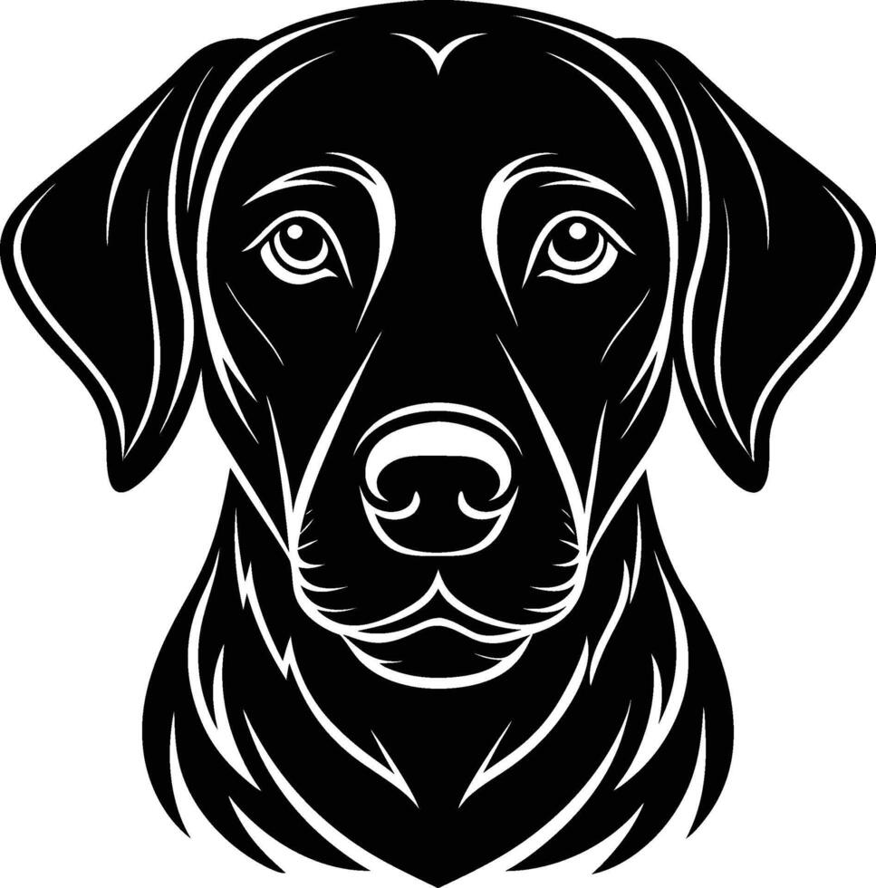 labrador retriever dog silhouette design,isolated on white background. vector