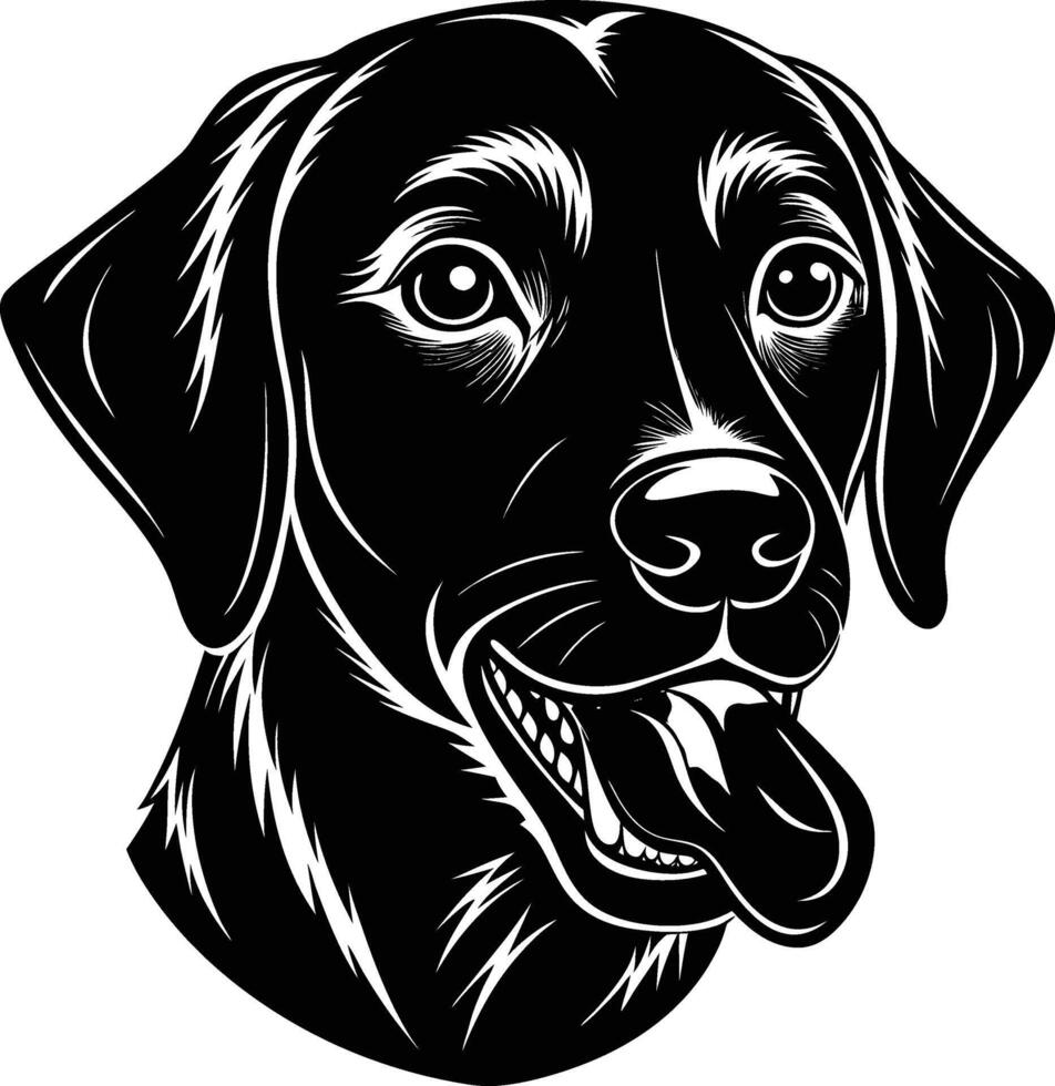 labrador retriever dog silhouette design,isolated on white background. vector