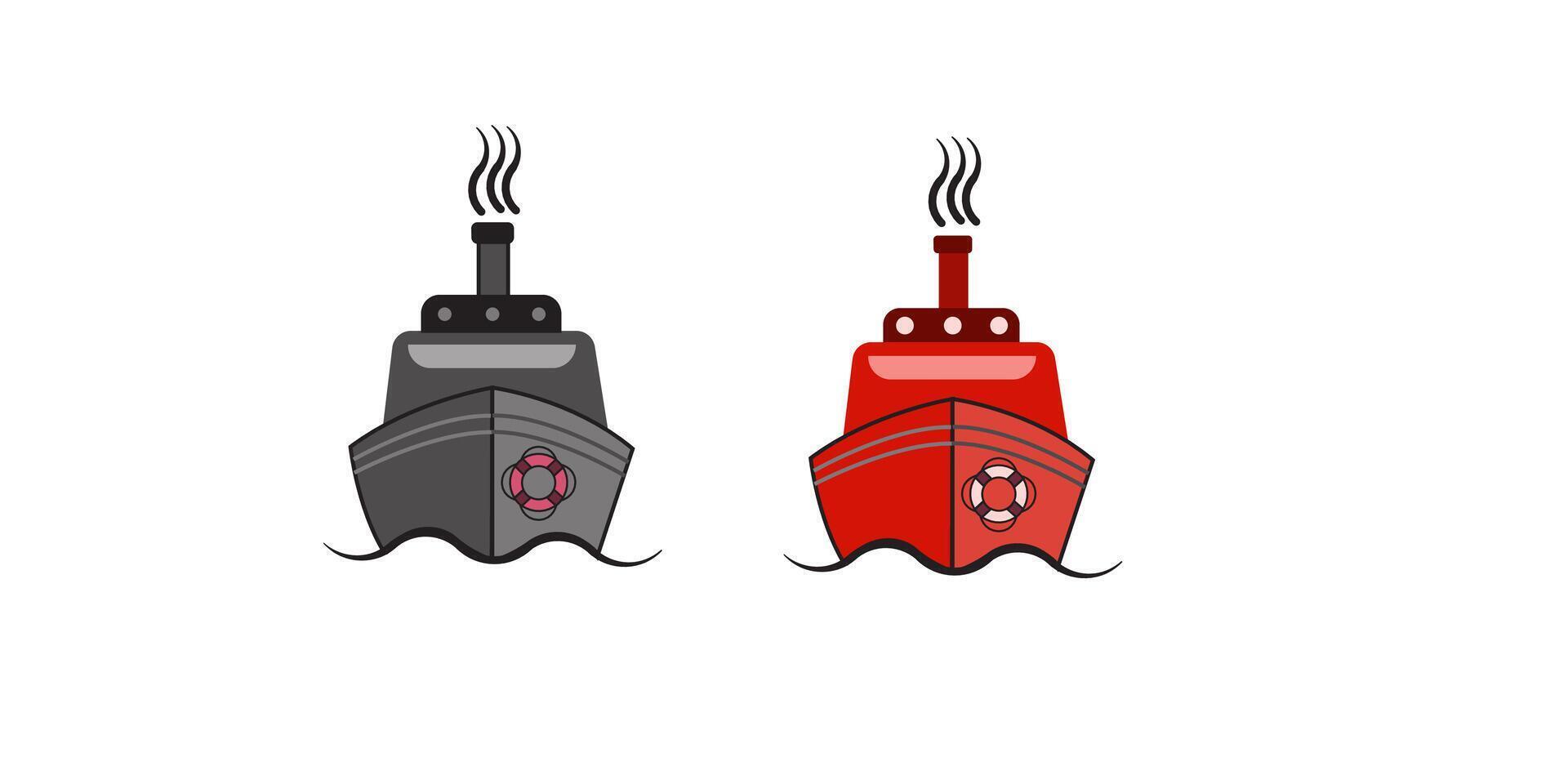 Cruise ship cargo ship or yacht flat icon for apps and websites vector