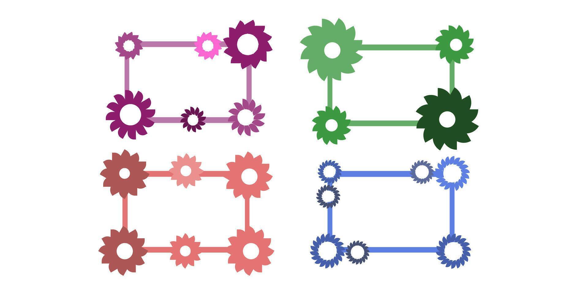 Set of rectangle lines frames . Textbox in doodle style. illustration. vector