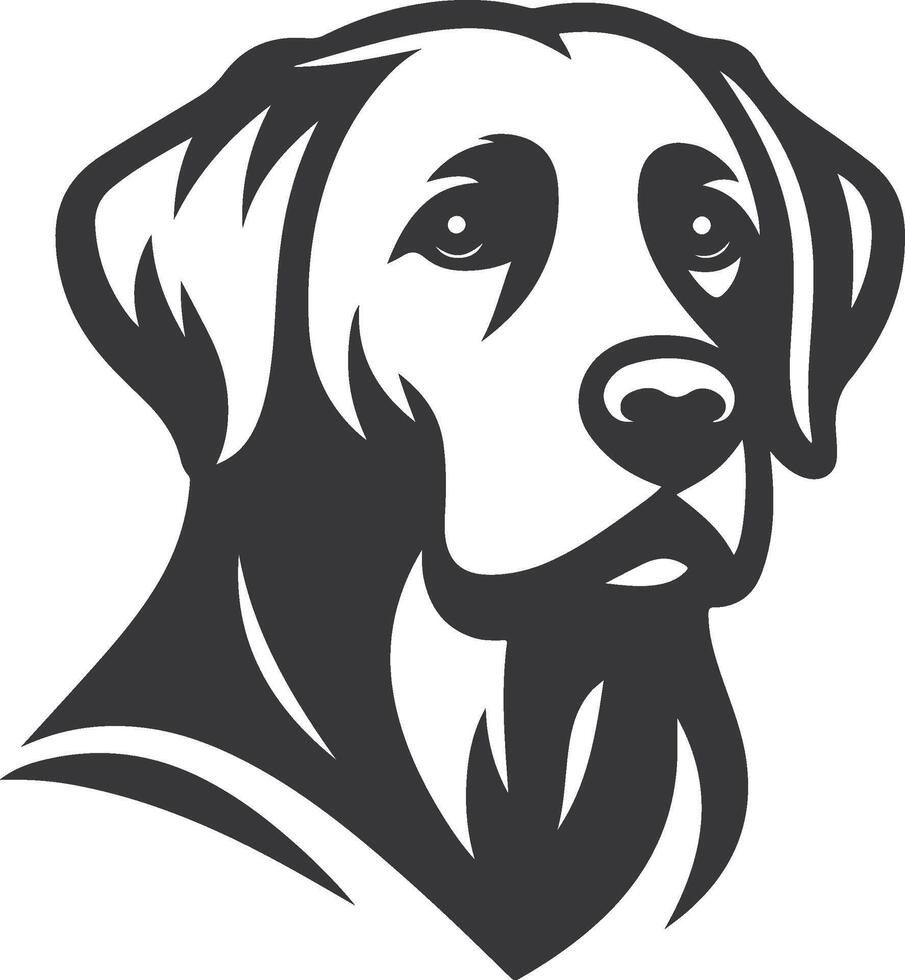 labrador retriever dog silhouette design,isolated on white background. vector