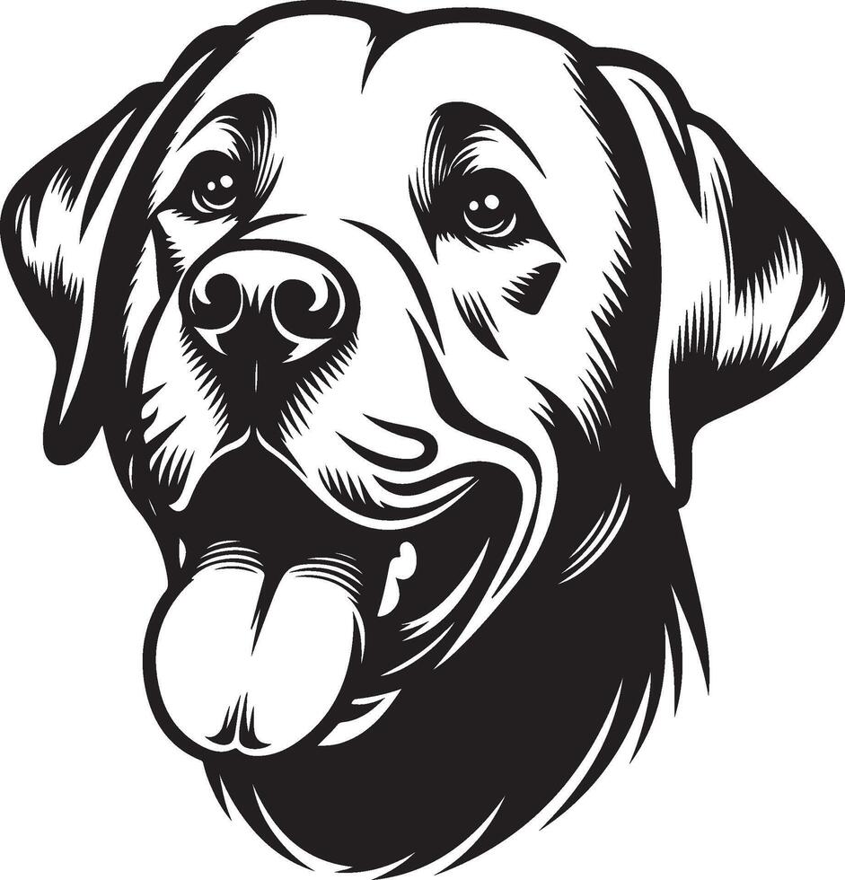 labrador retriever dog silhouette design,isolated on white background. vector
