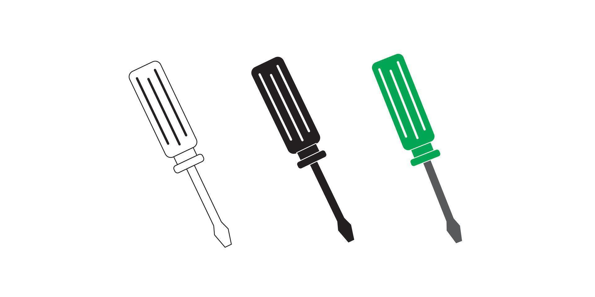 Screwdriver icon .tools sign and symbol vector