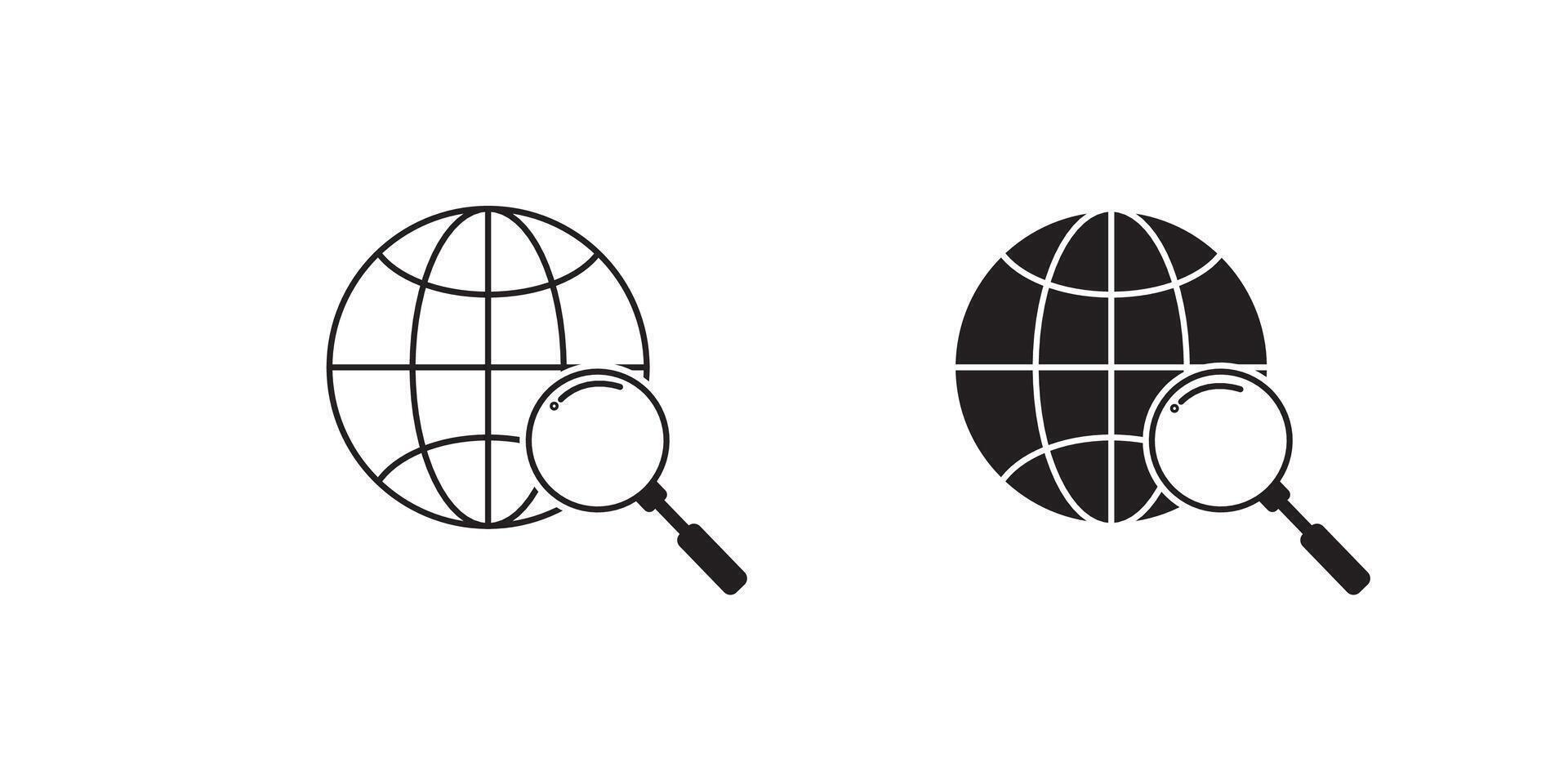Icon of global search in unique and trendy style, ready to use vector