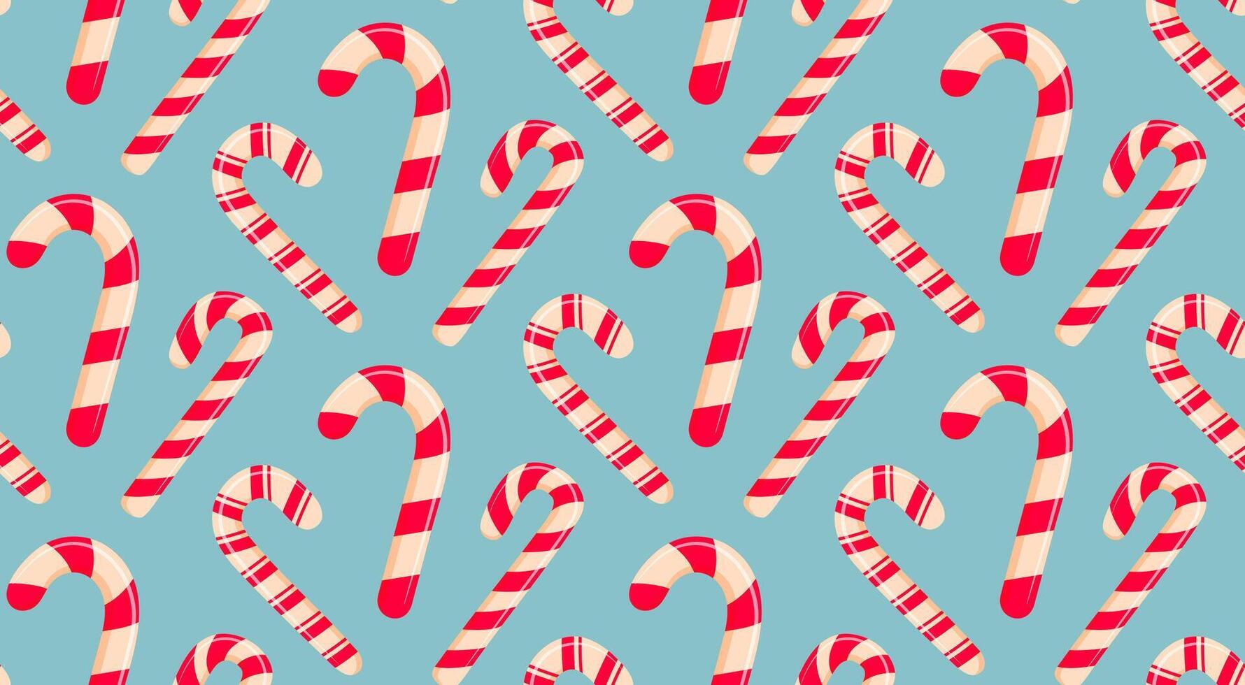 Christmas candy cane seamless pattern. Merry Christmas and Happy New Year background. vector