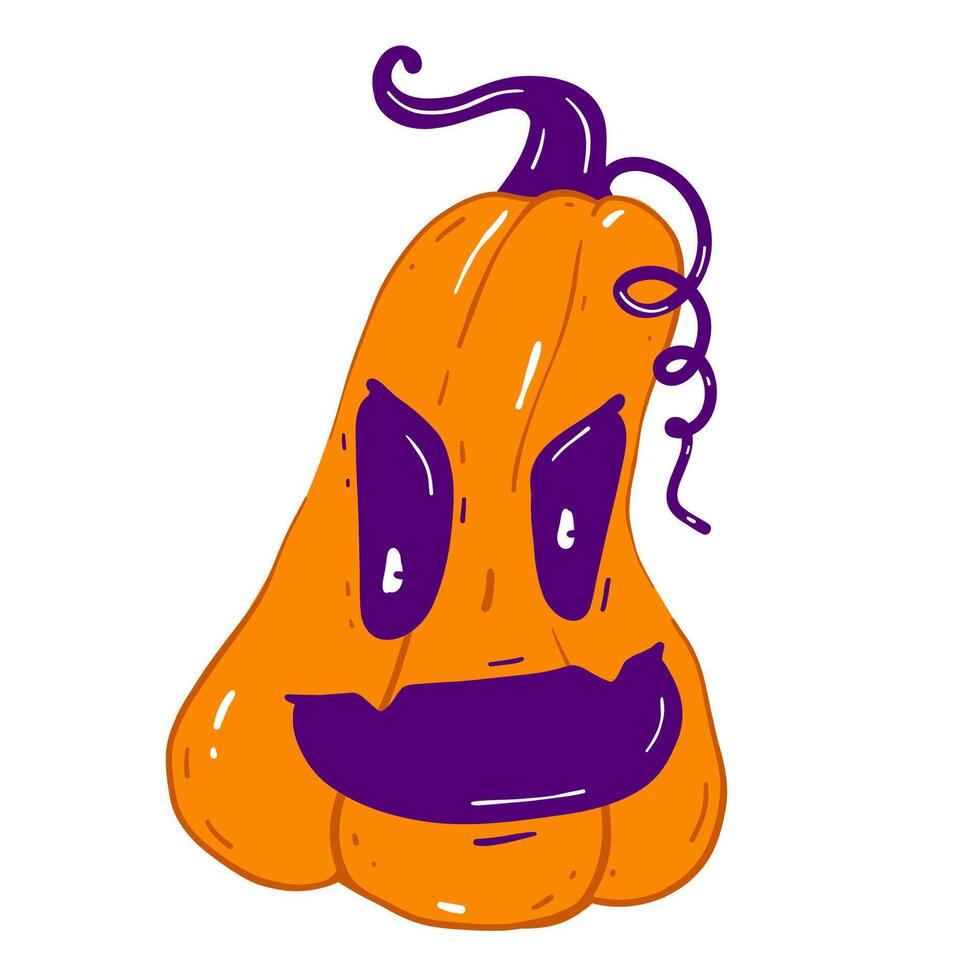 Spooky Halloween Jack O Lantern Pumpkin vector