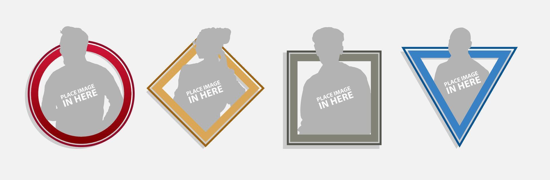 photoframe isolated with modern style vector