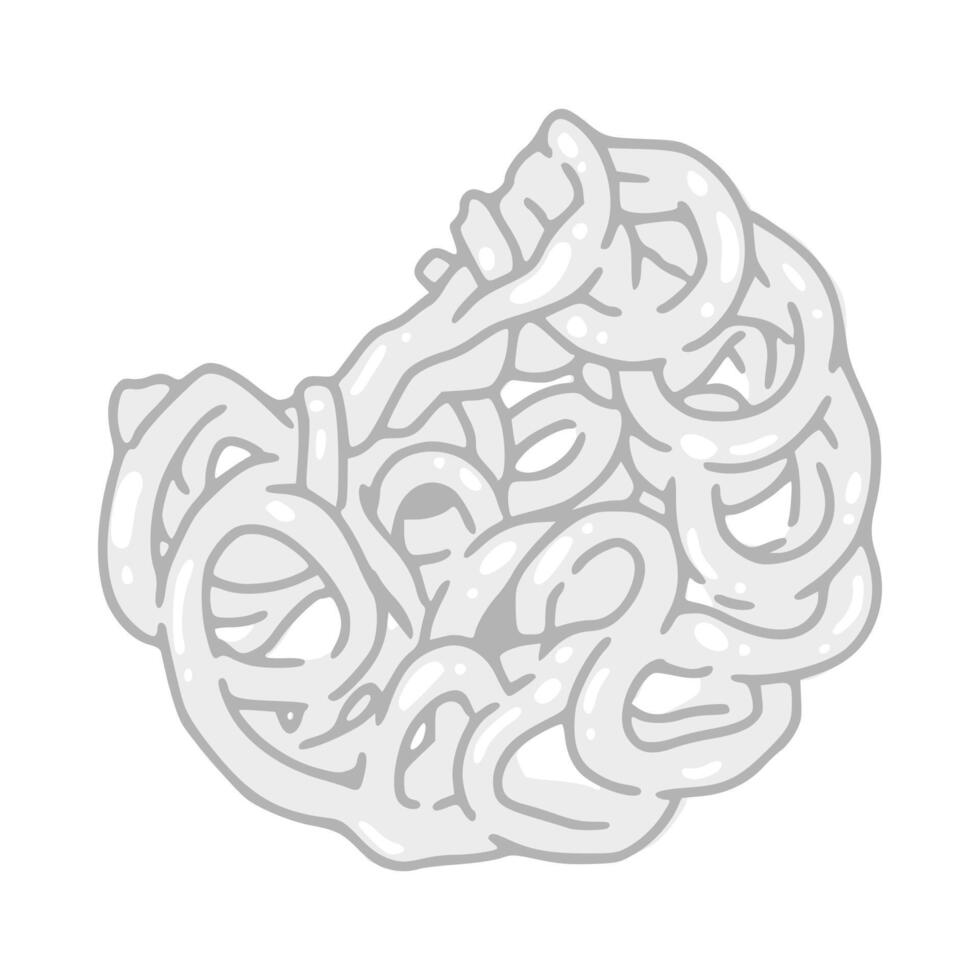 Kerupuk, indonesian cracker food snack. Hand drawn illustration. vector