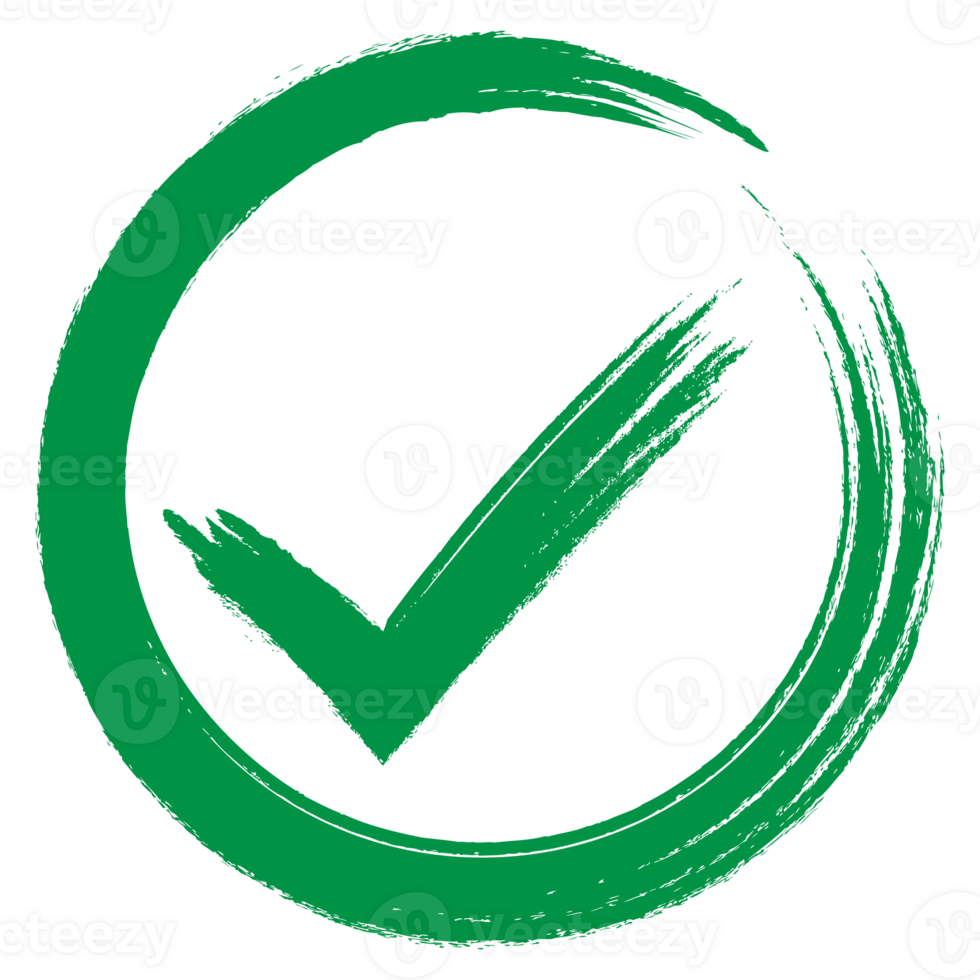 Checkmark icon in brush stroke style png