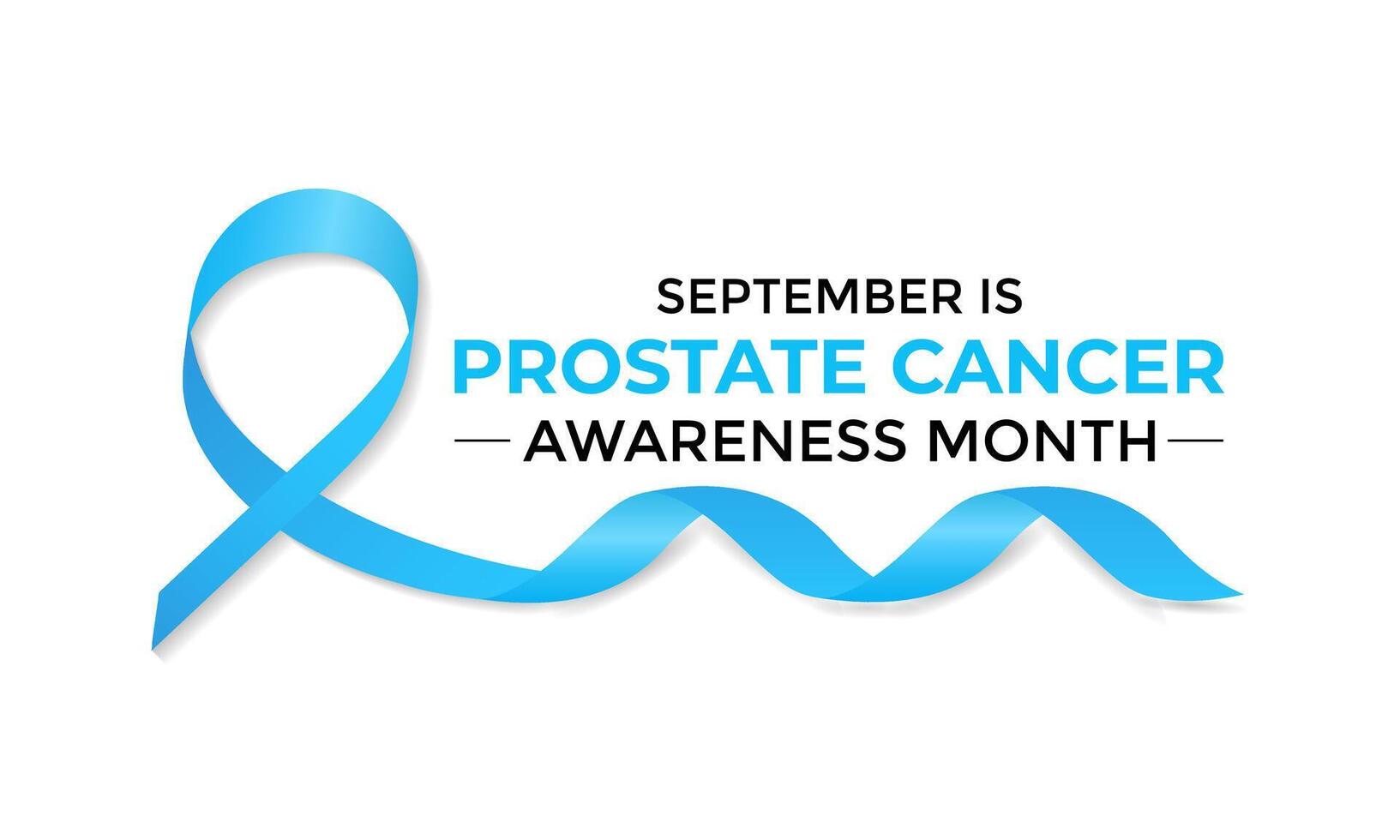 illustration Prostate Cancer Awareness Realistic Light-Blue Ribbon with mustache .Background, placard, banner design template. vector
