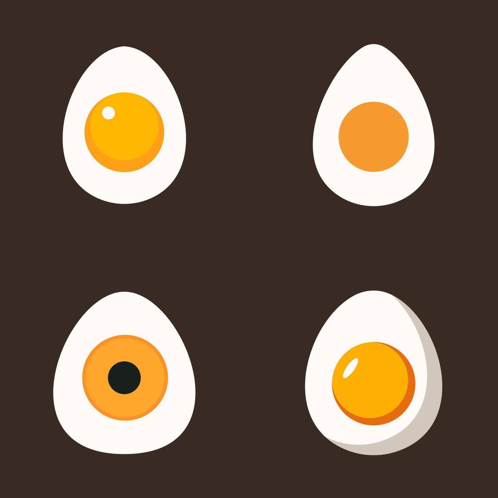Eggs icons illustration set design. vector