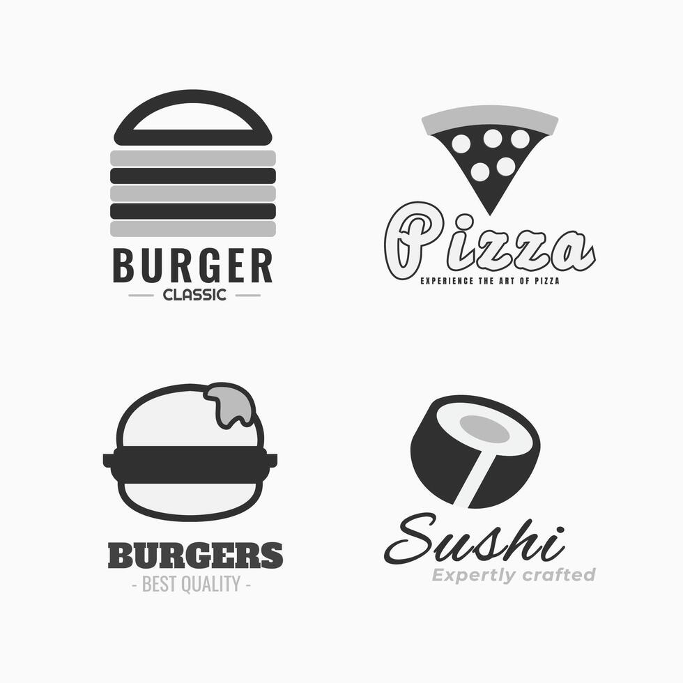 Food icons illustration set. vector
