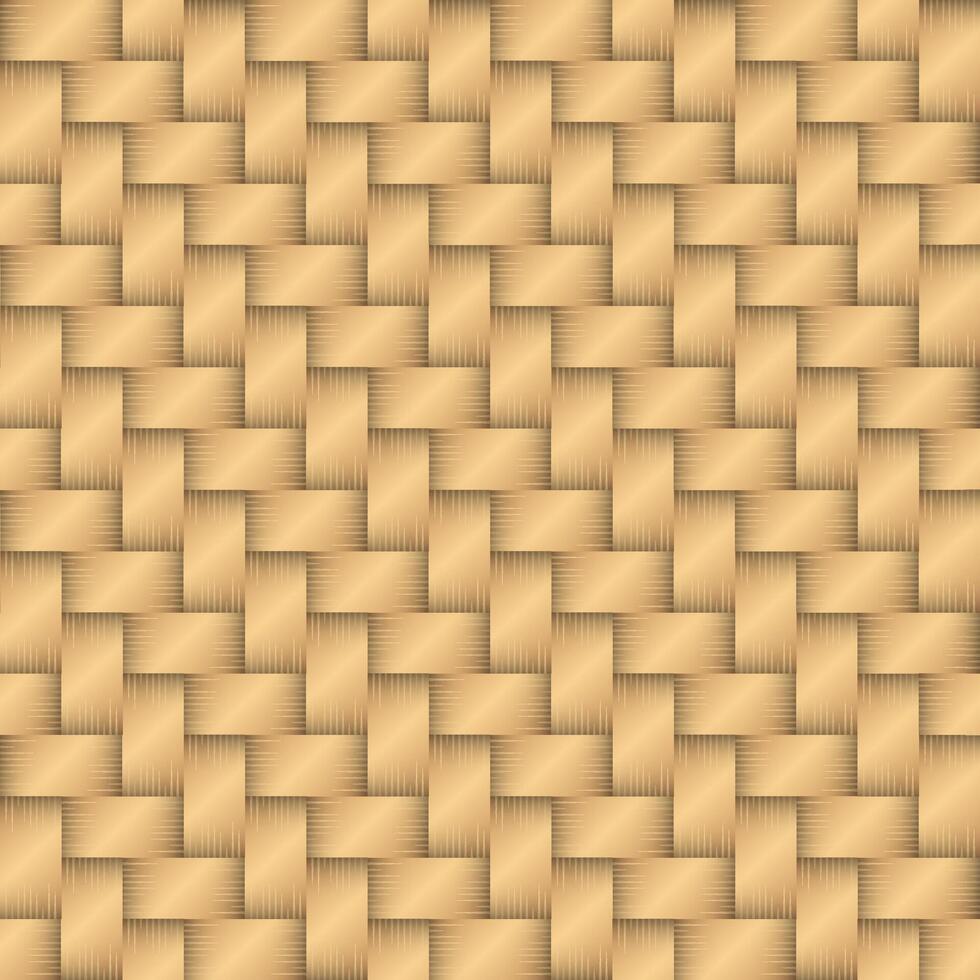 Seamless pattern bamboo texture, wicker basket weaving background . vector