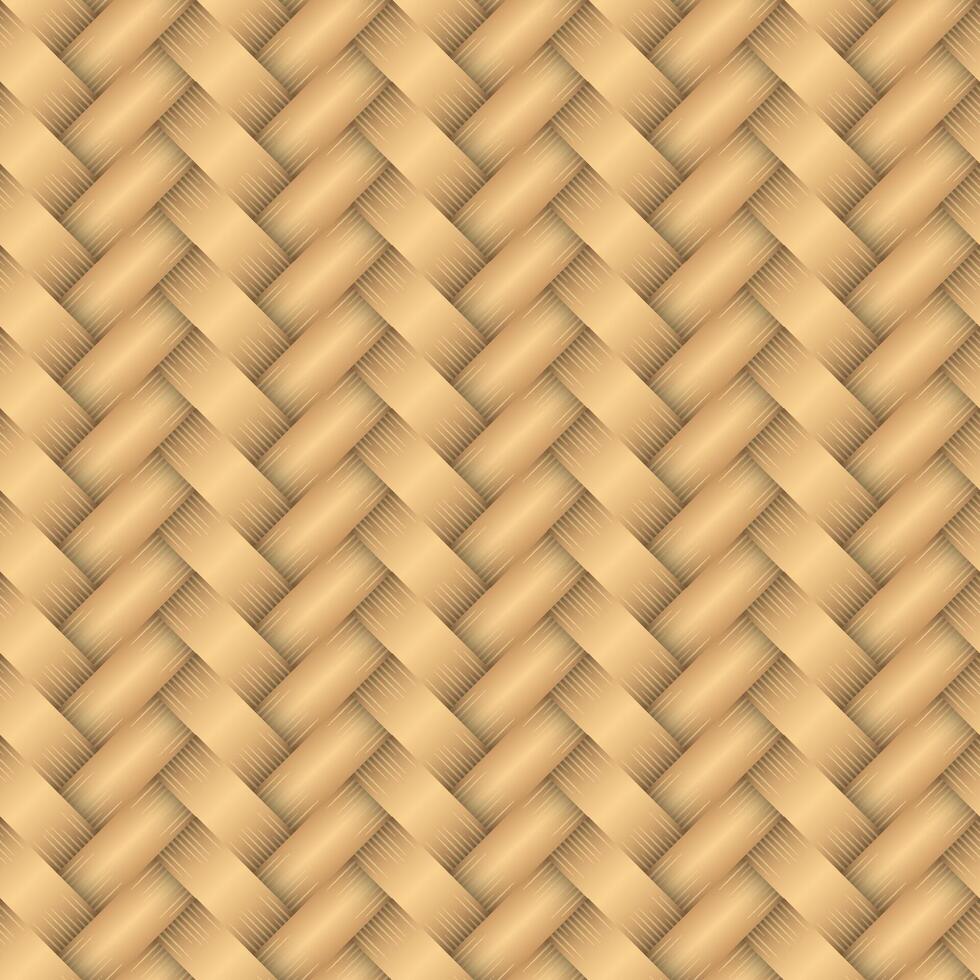 Seamless pattern bamboo texture, wicker basket weaving background . vector