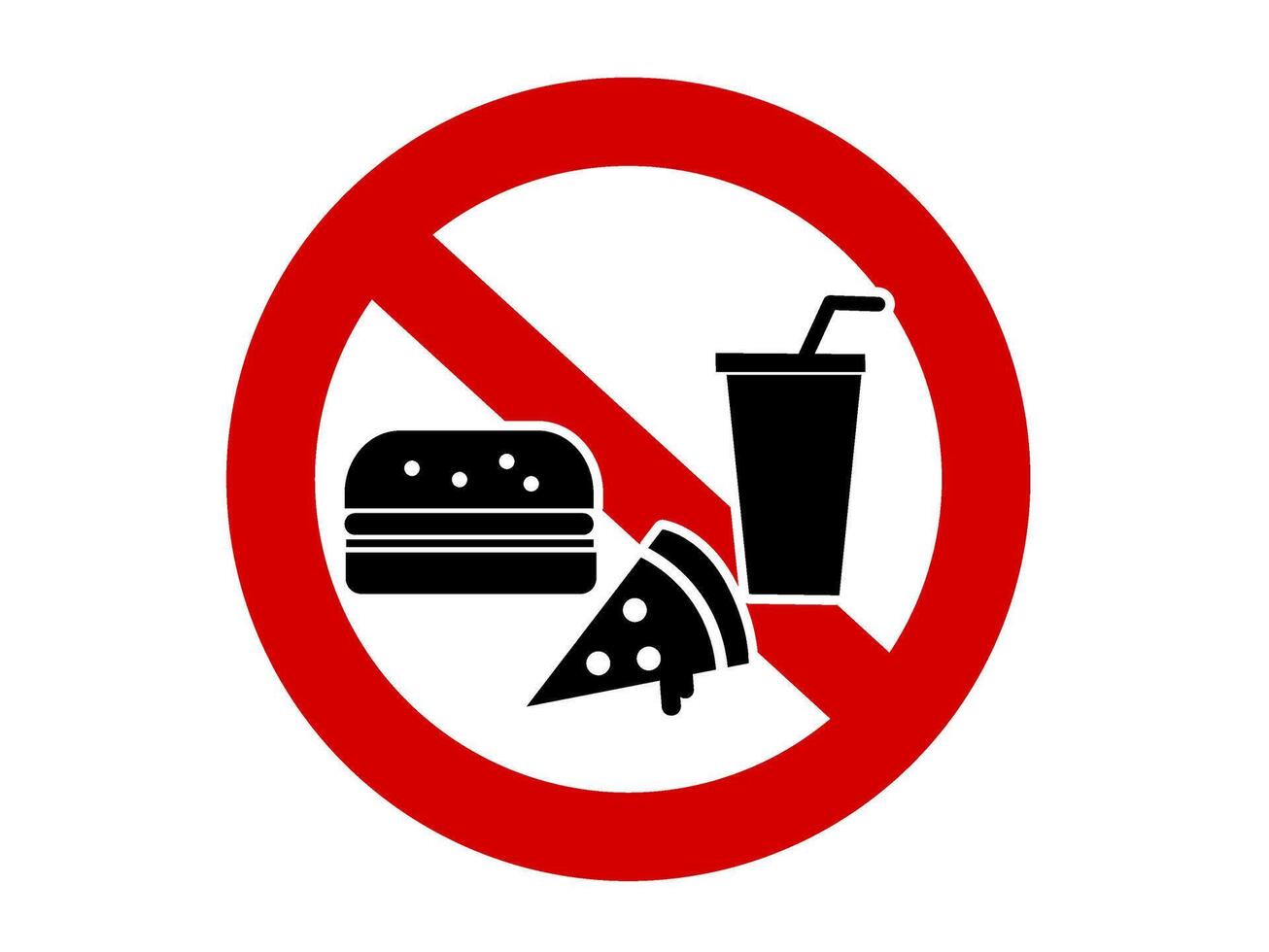 Food and Drink Not Permitted vector