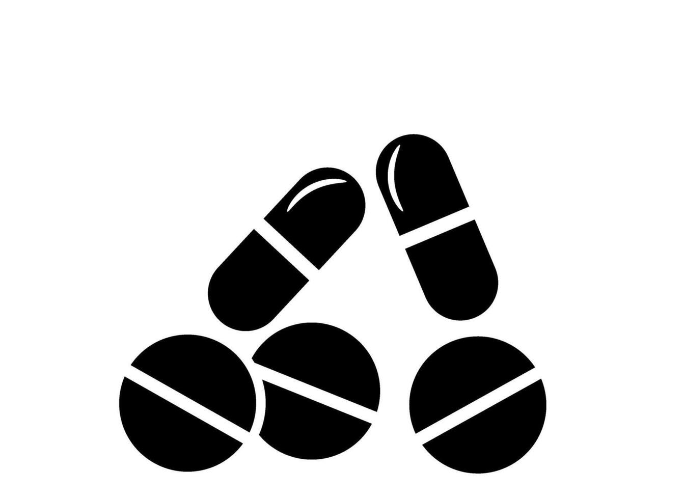 Relaxed stick figure receiving medicine from a doctor vector