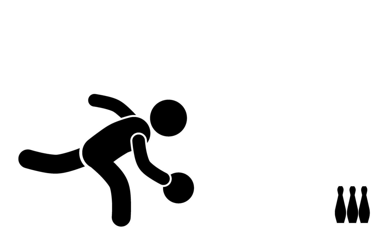 illustration of a bowler throwing a bowling ball vector