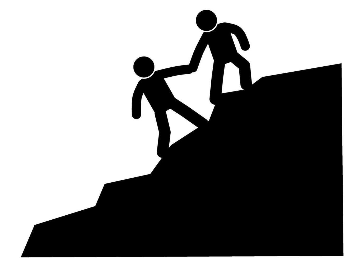 Helpful friends working together in perfect harmony. vector