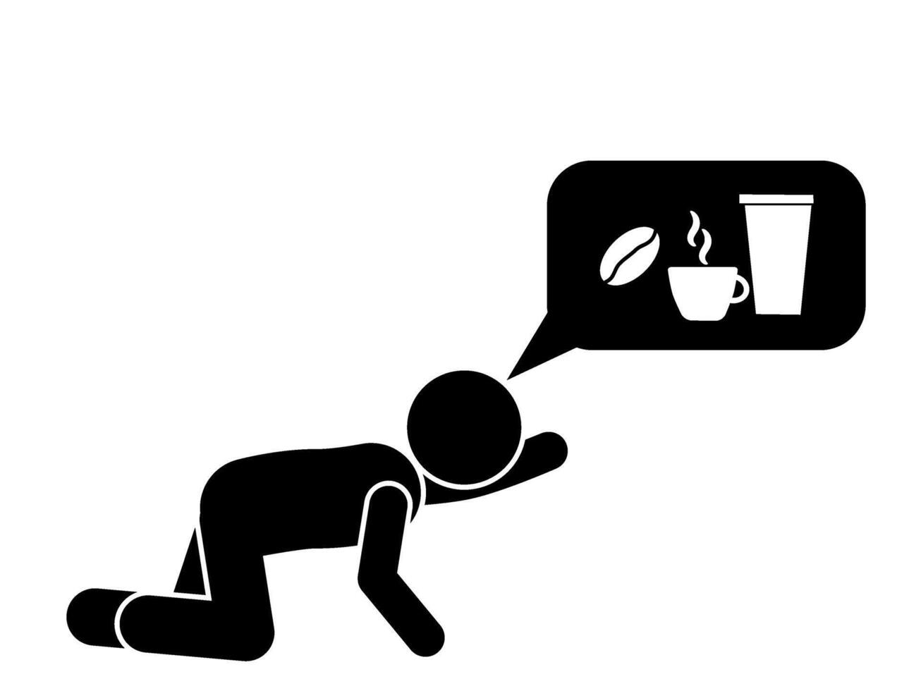 The morning ritual of caffeine dependency vector