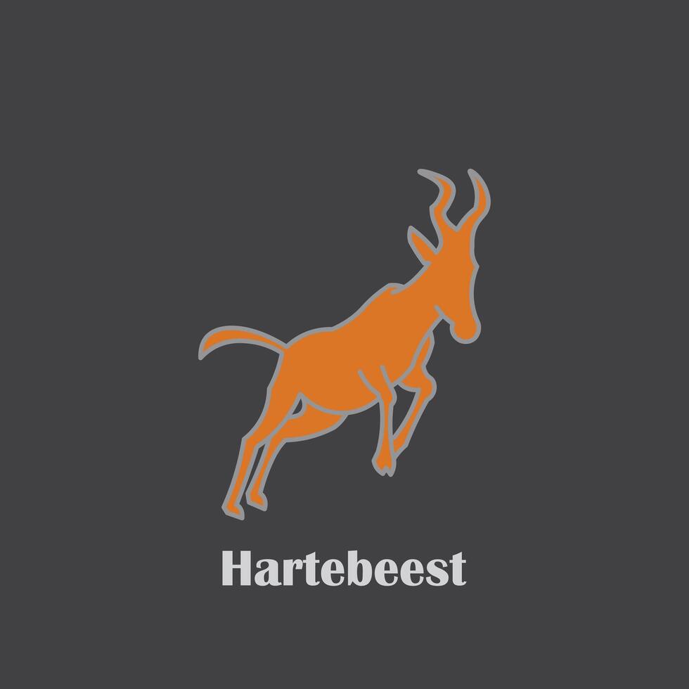 hartebeest logo design vector