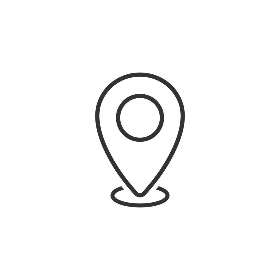 Pin location map marker on white background vector