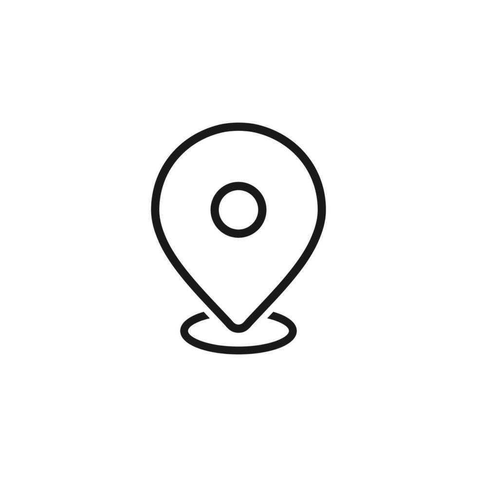 Pin location map marker on white background vector