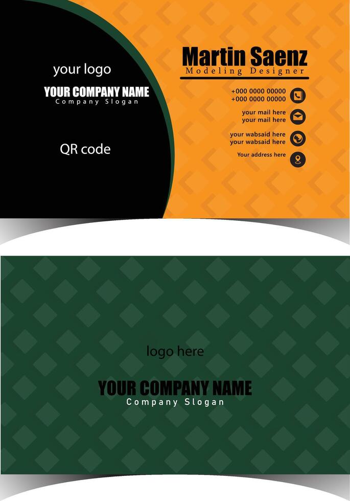 a business flyer template with orange and black squares vector