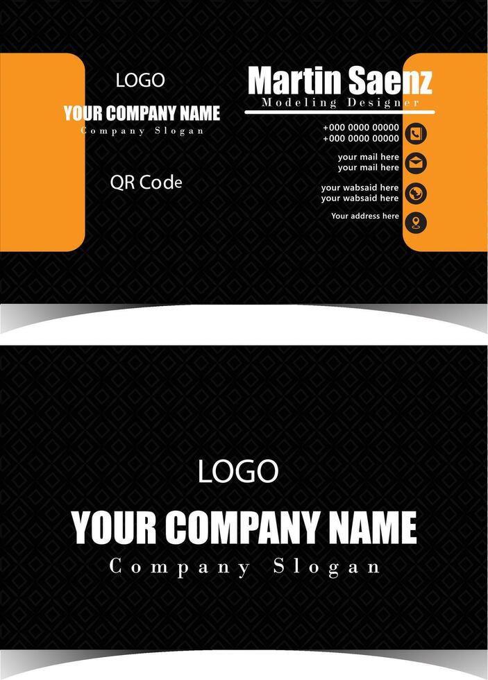 a business flyer template with orange and black squares vector