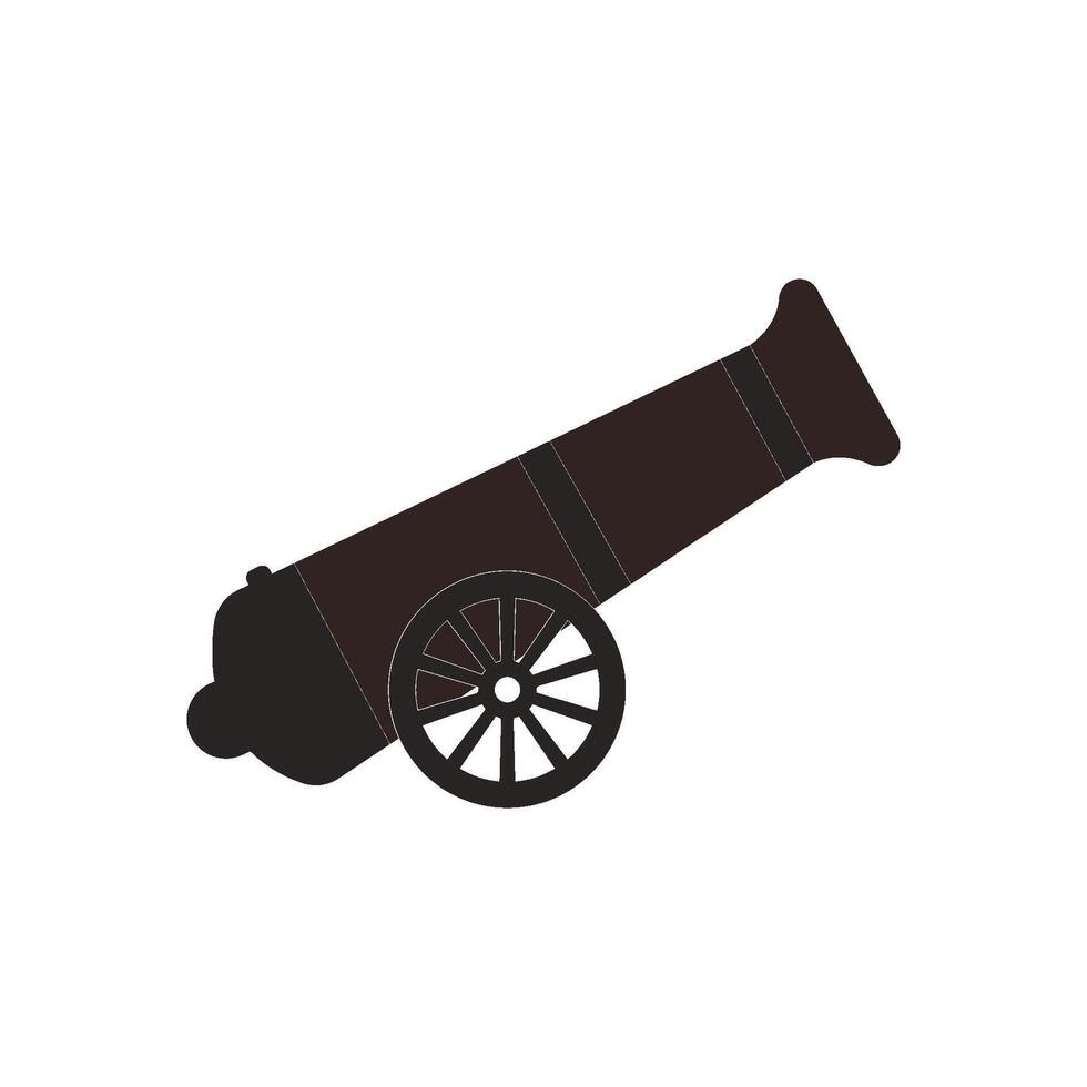 old cannon icon design vector