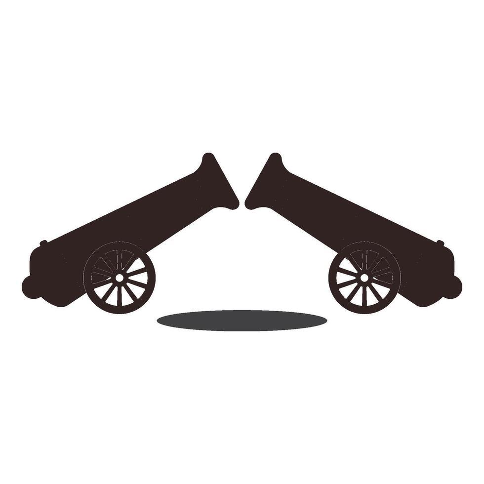 old cannon icon design vector