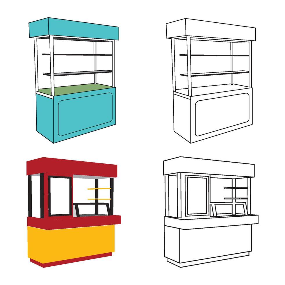 sales kiosk icon design vector