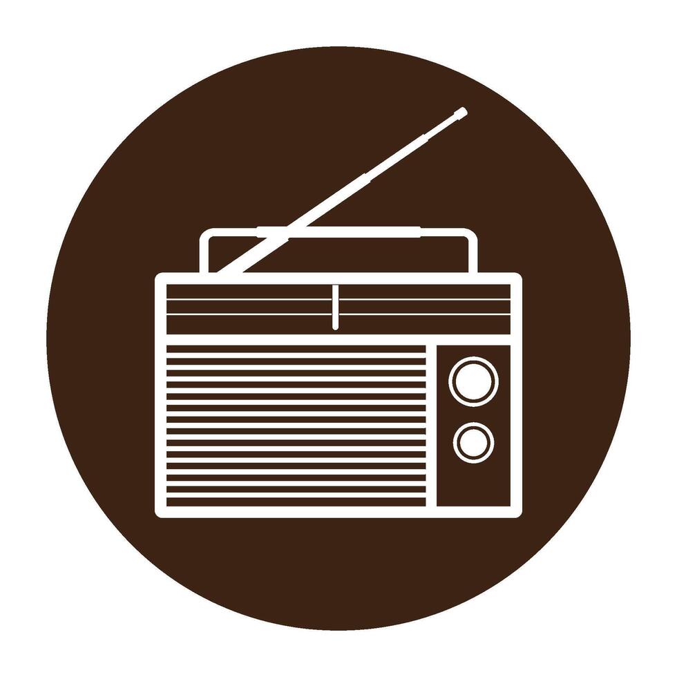 old radio icon design vector