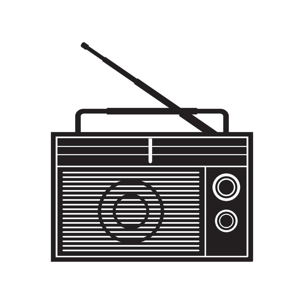 old radio icon design vector