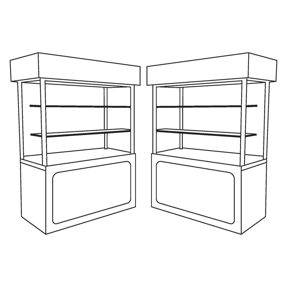 sales kiosk design vector