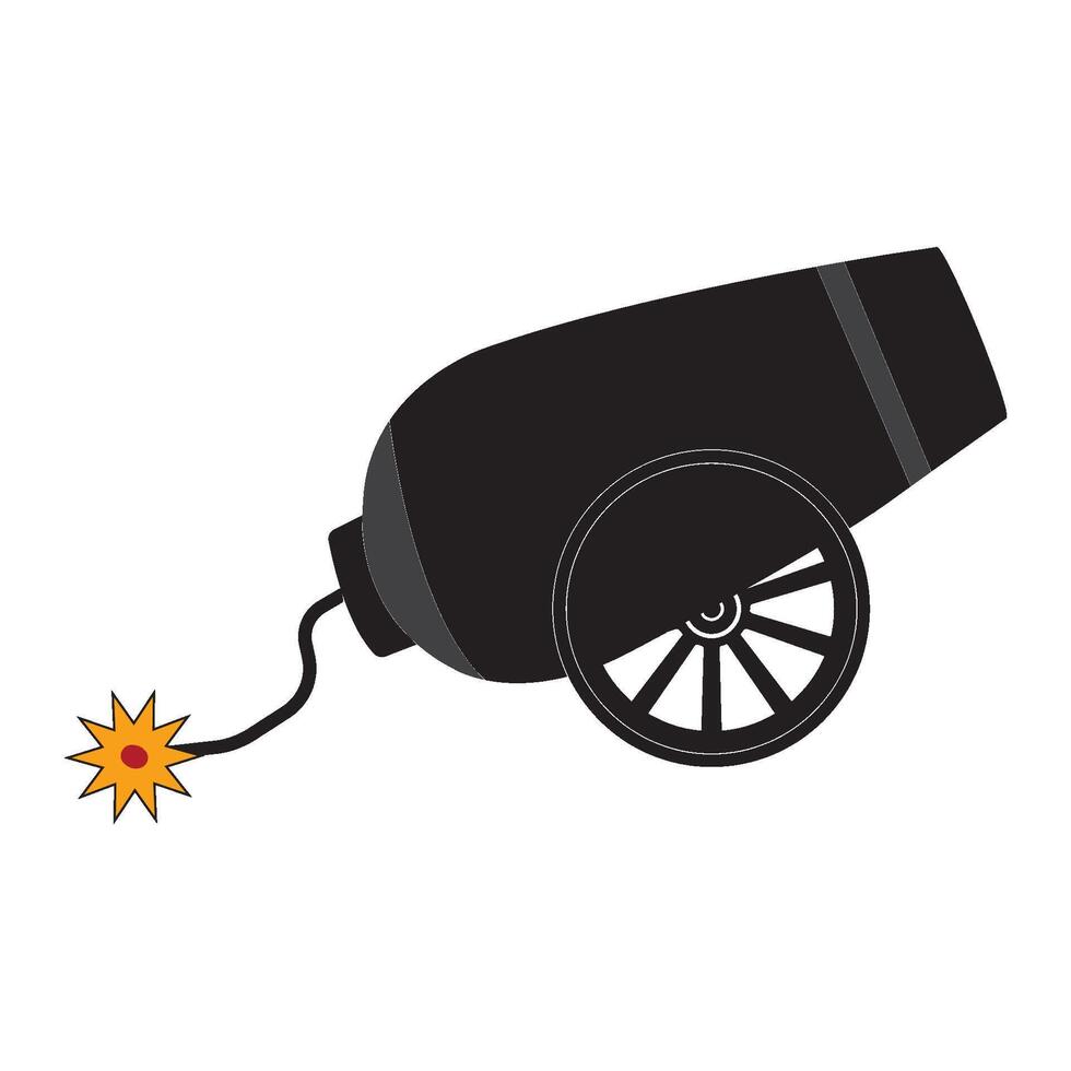 old cannon icon design vector