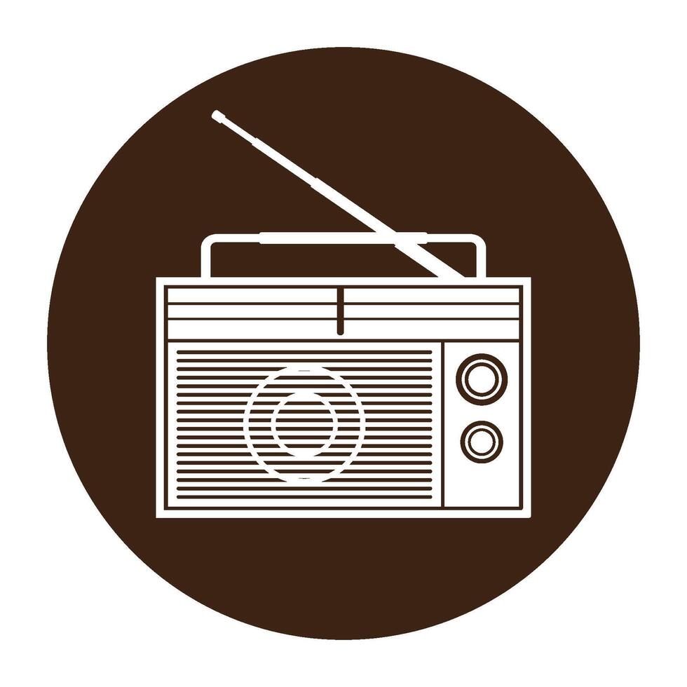old radio icon design vector