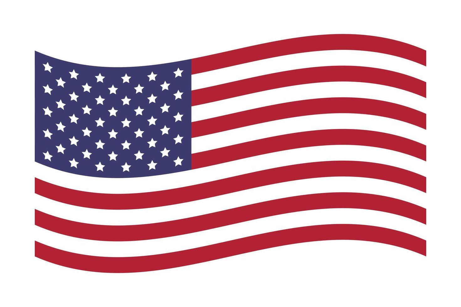USA flag. American flag. illustration isolated on white background vector