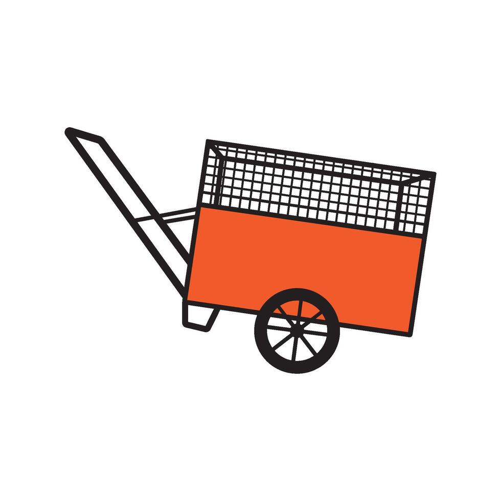 trash cart icon design vector