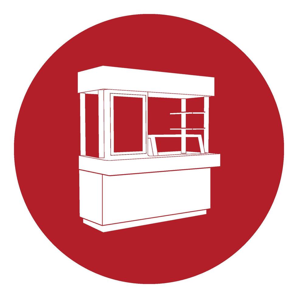 sales kiosk design vector