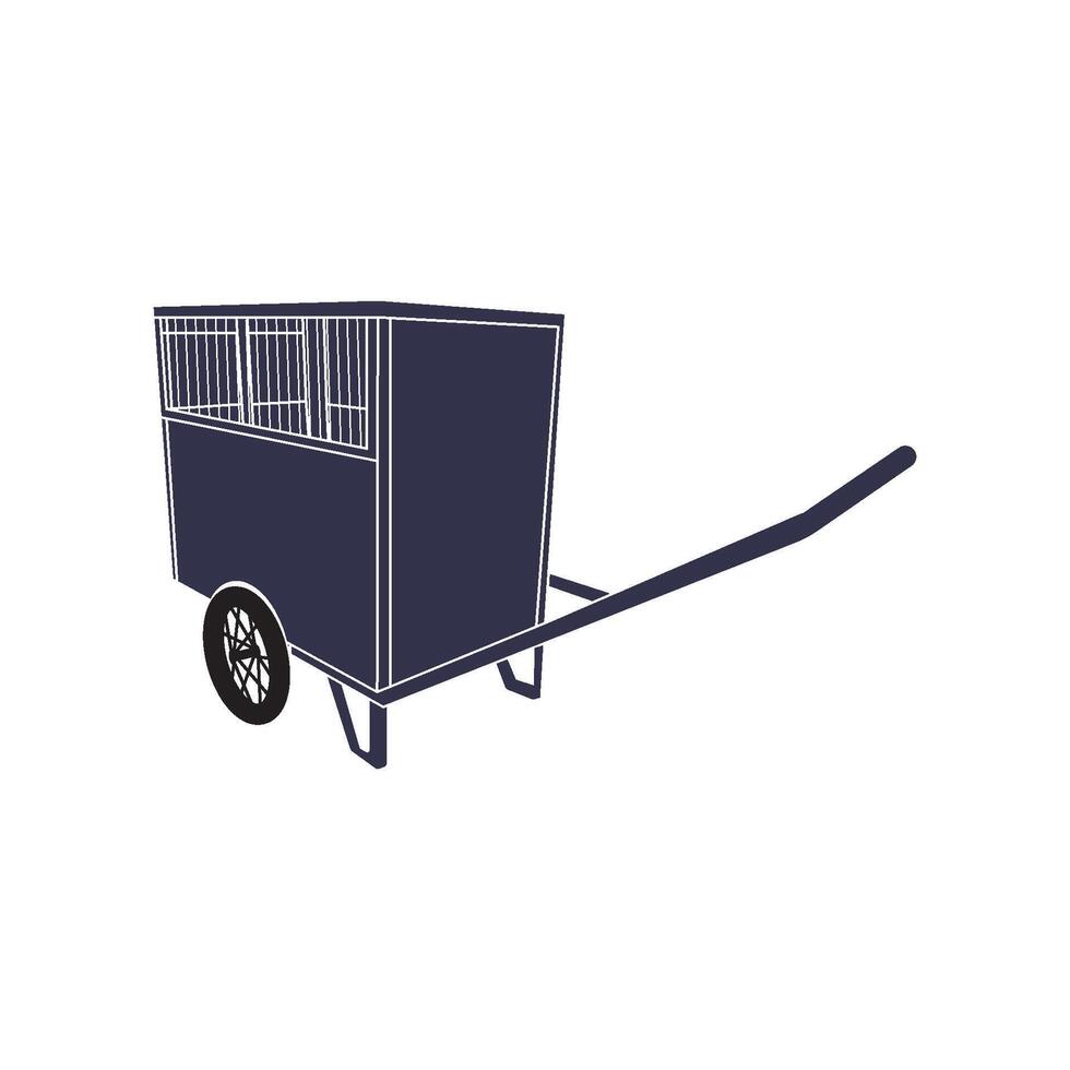 trash cart icon design vector