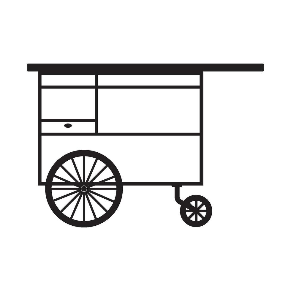 meatball cart icon vector