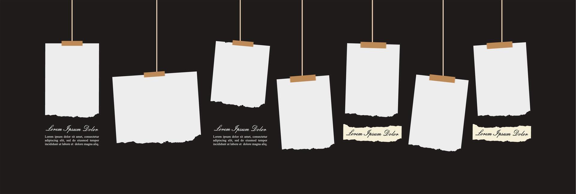 Pictures or photos frame collage. comics page grid layout abstract photo frames and digital photo wall template vector
