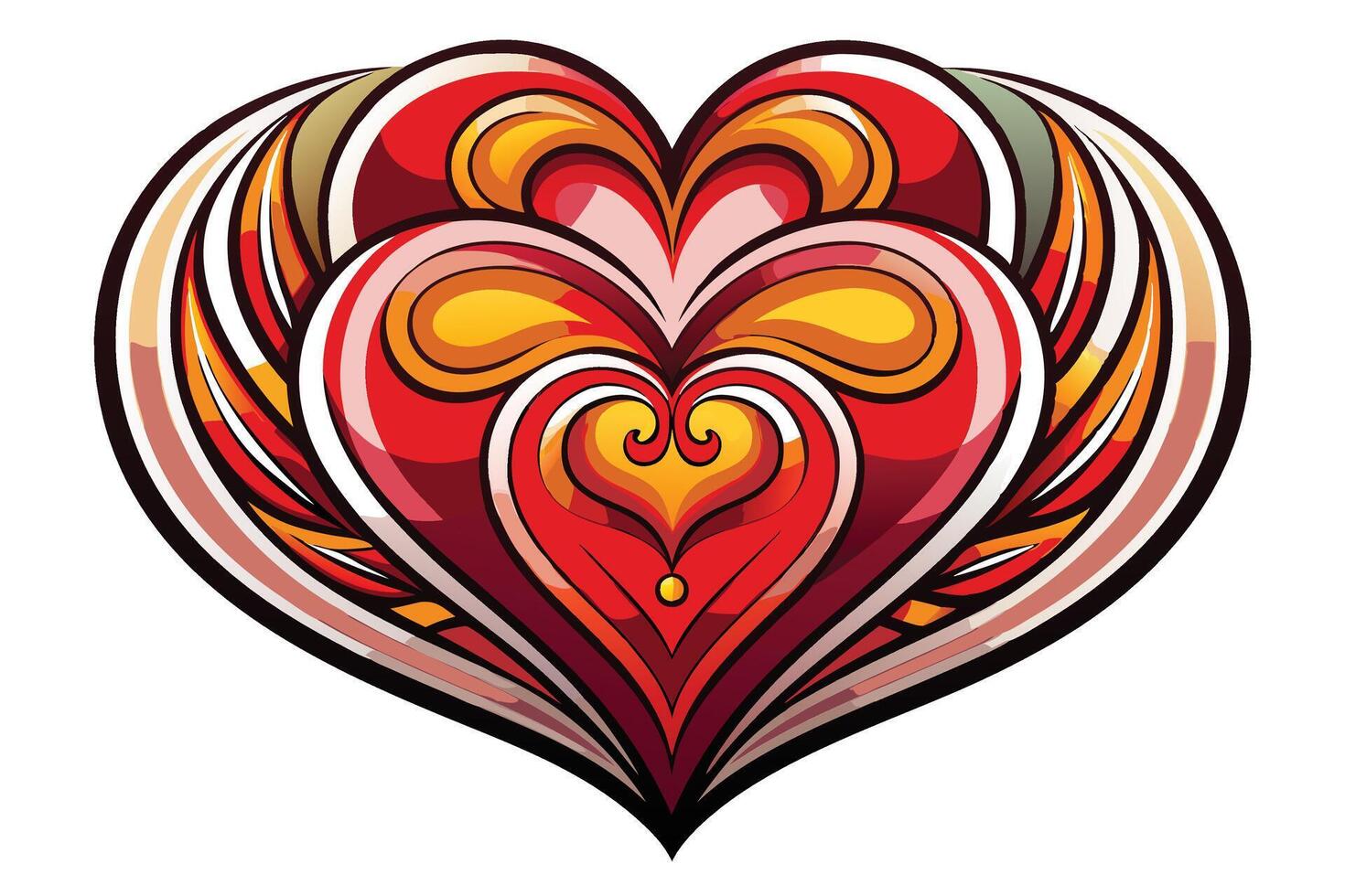 art of Love shape on white background vector
