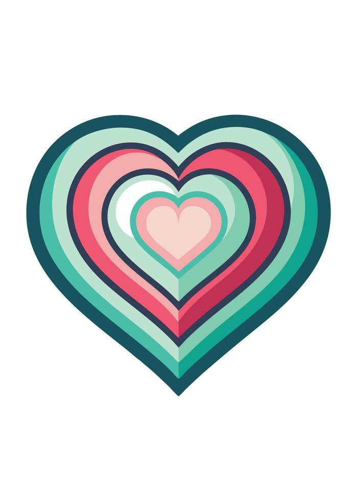 art of Love shape on white background vector