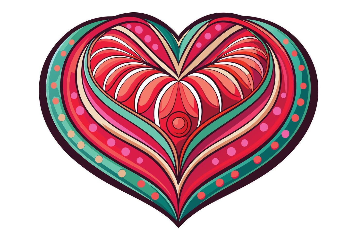 art of Love shape on white background vector