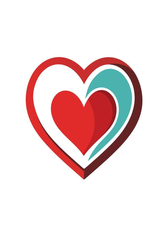 art of Love shape on white background vector