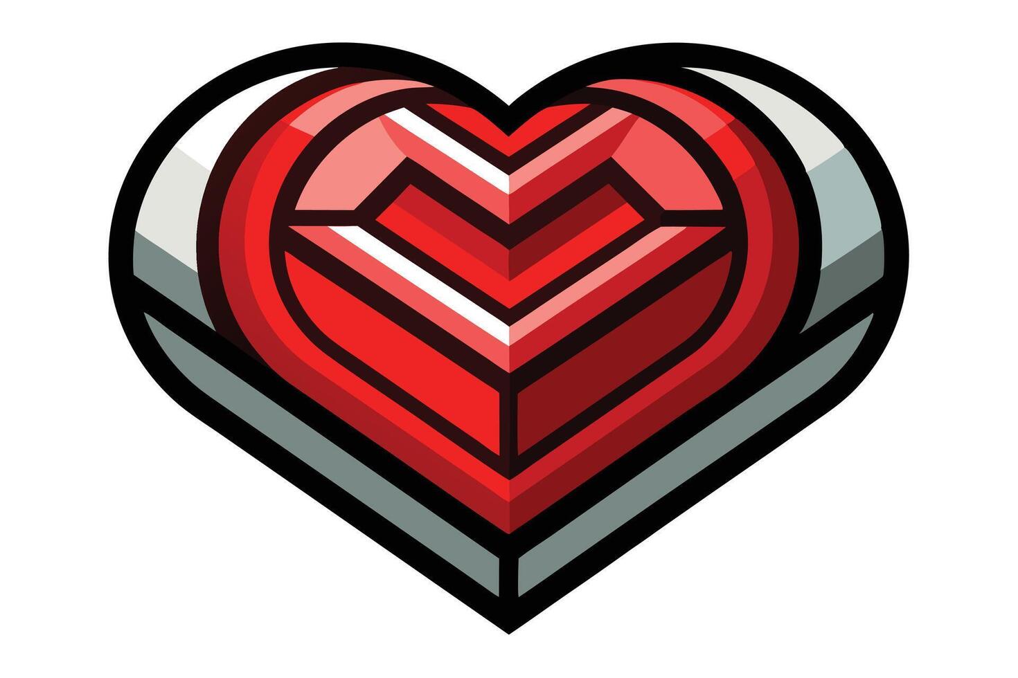 art of Love shape on white background vector