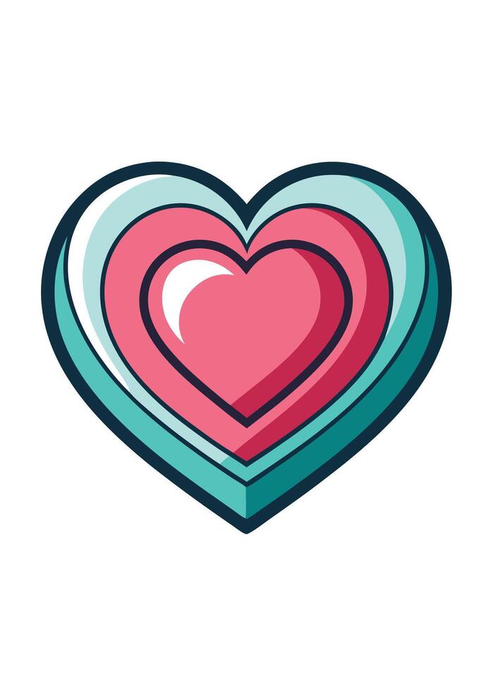 art of Love shape on white background vector